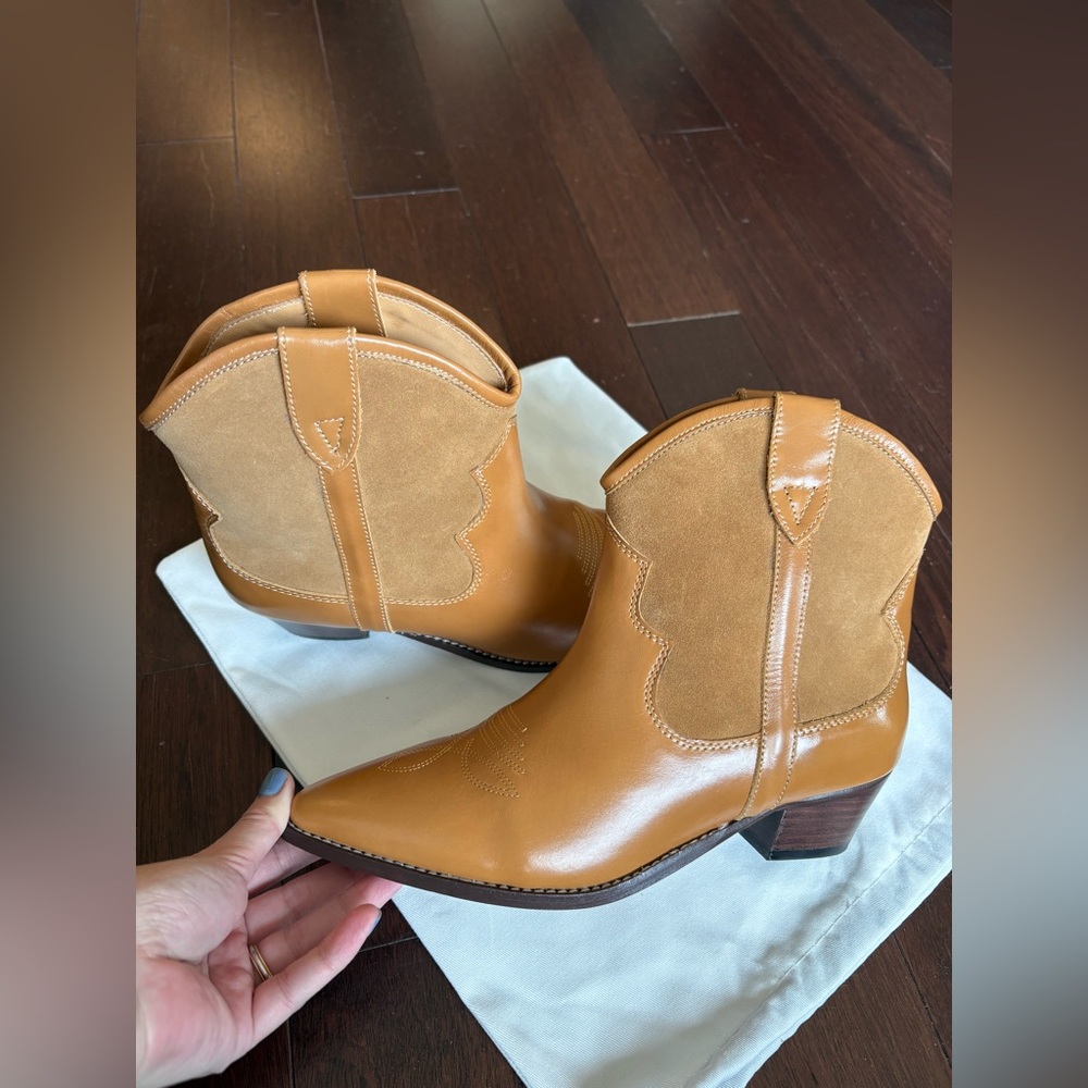 ISABEL MARANT Dewina suede leather cowboy boots US 9 FR 40 New - Picture 3 of 13